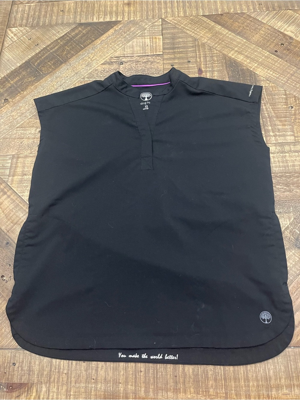 Healing Hands Purple Label Scrub Top Size XS